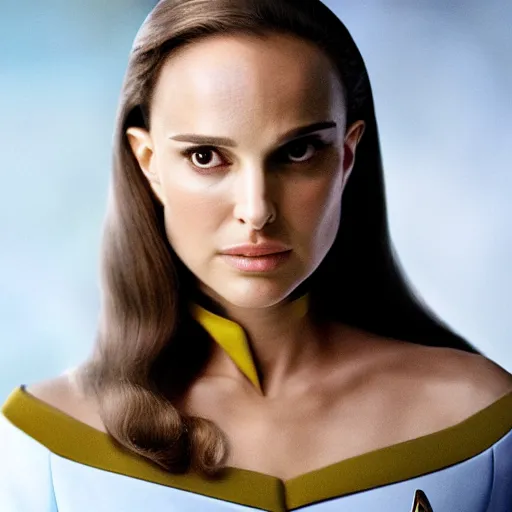 Image similar to Natalie Portman in Star Trek, (EOS 5DS R, ISO100, f/8, 1/125, 84mm, Instagram, prime lense)