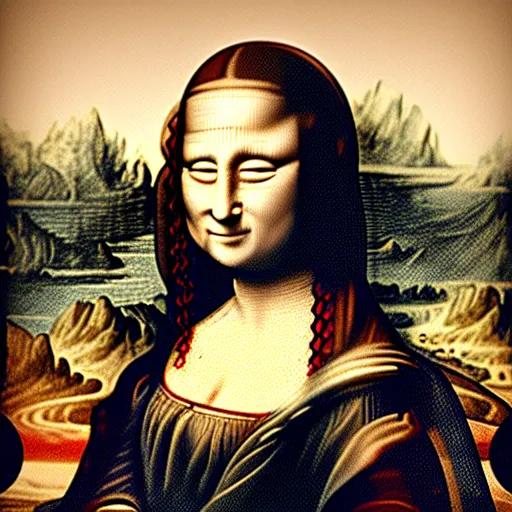 Prompt: mona lisa's tramp stamp