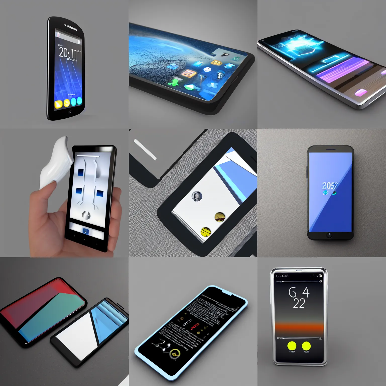 Prompt: smartphone, concept, render, prototype, 2 0 2 3, futuristic