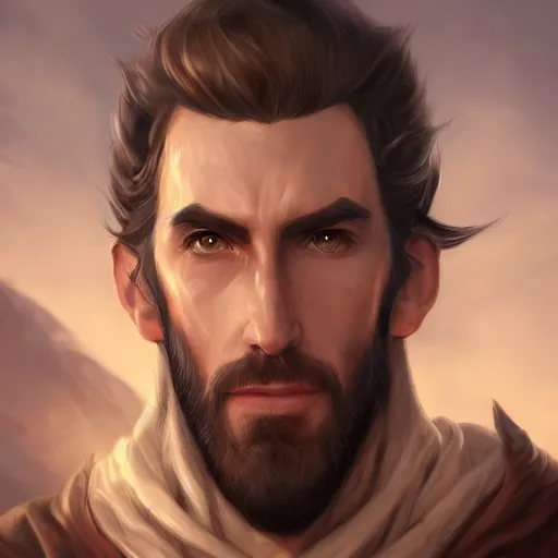 Image similar to portrait of asmongold, matte painting by artgerm, artstation