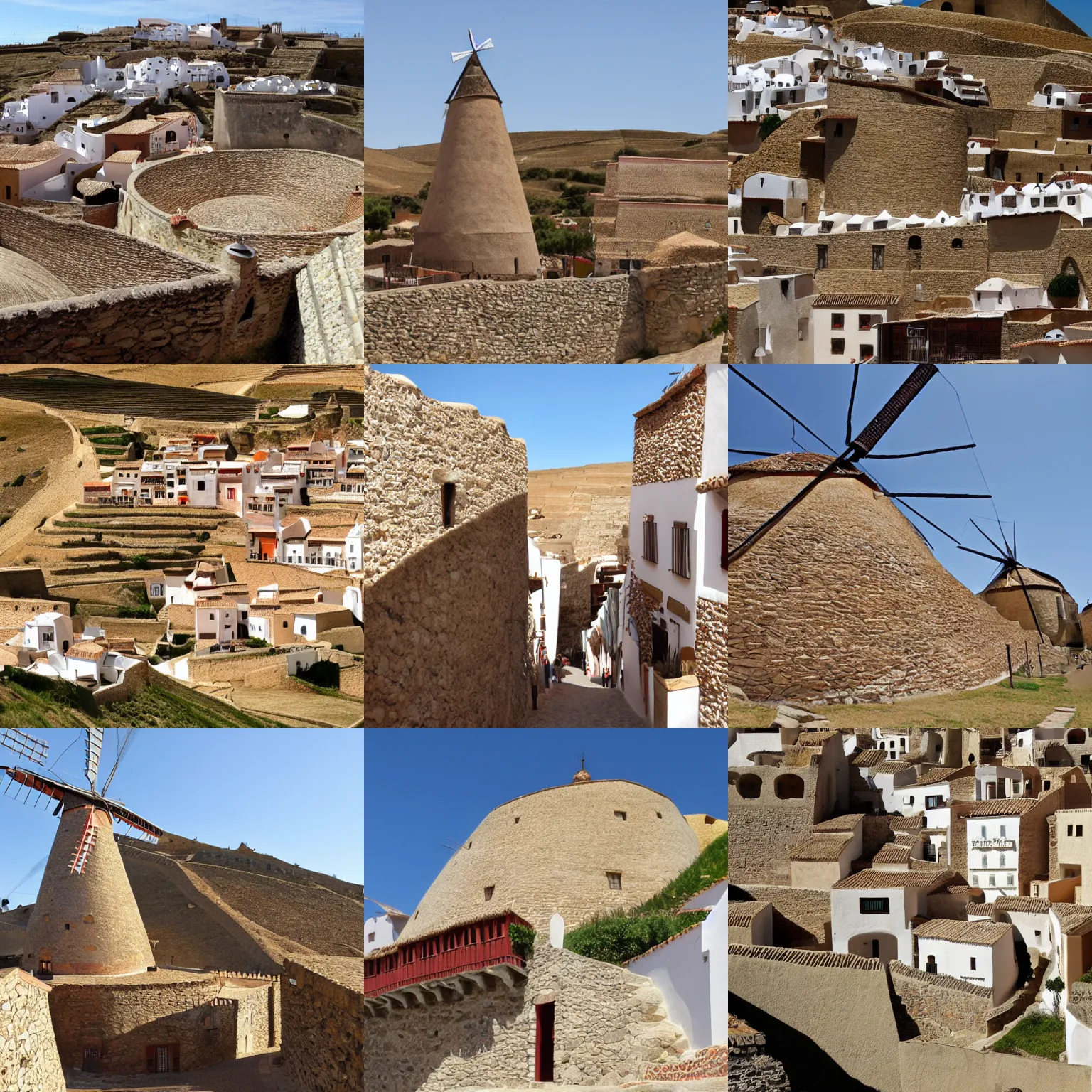 Prompt: molinos de consuegra