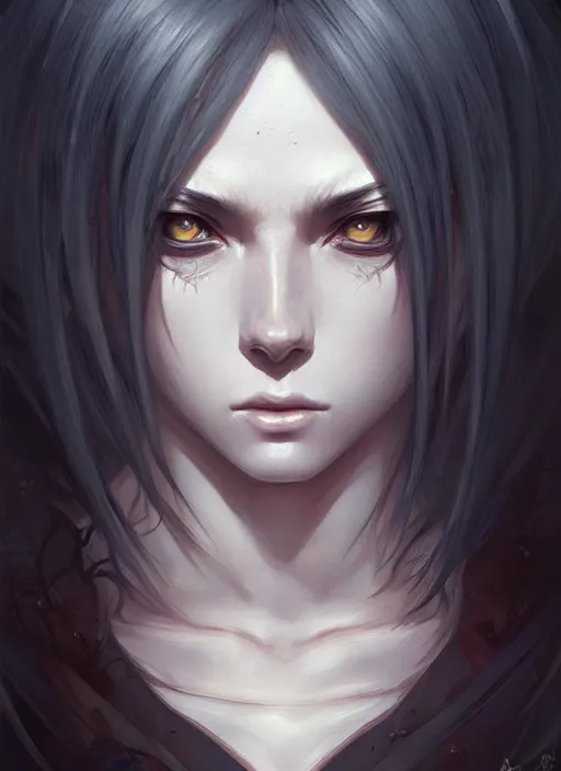 Prompt: portrait of pain from naruto, dark, intricate, elegant, highly detailed, digital painting, artstation, concept art, smooth, sharp focus, illustration, art by artgerm and greg rutkowski and alphonse mucha