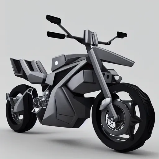 Prompt: 3 d, futuristic, gunpla motorcycle, mesh gradient, clean aesthetic, octane render, akira bike, hard surface, cycles render