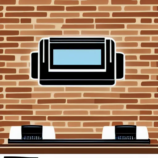 Image similar to cash register in front of a wall of building supplies vector art