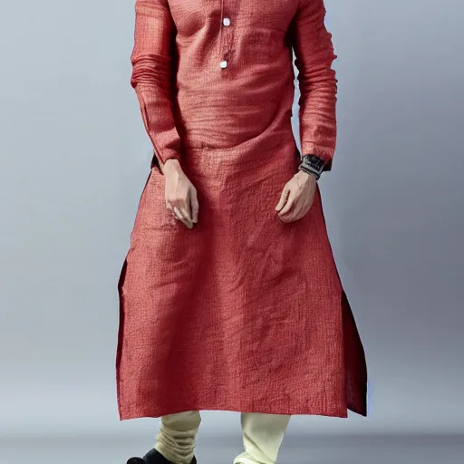 Prompt: heavy linen yeezy kurta, futuristic, photorealistic, extremely detailed