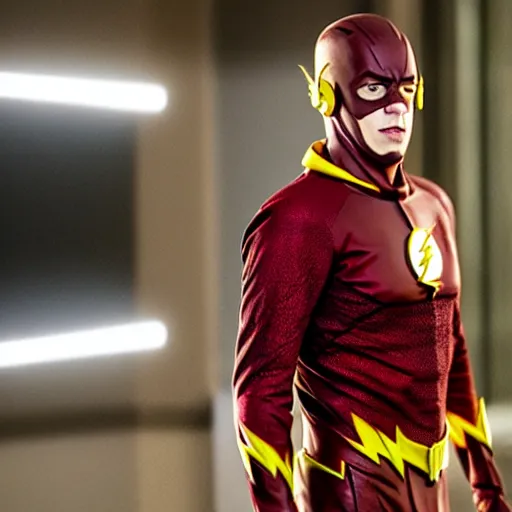 Image similar to jeffrey epstein as the flash, 8 k