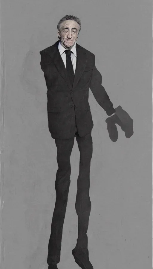 Prompt: portrait of Robert DeNiro, full height, accurate human anatomy