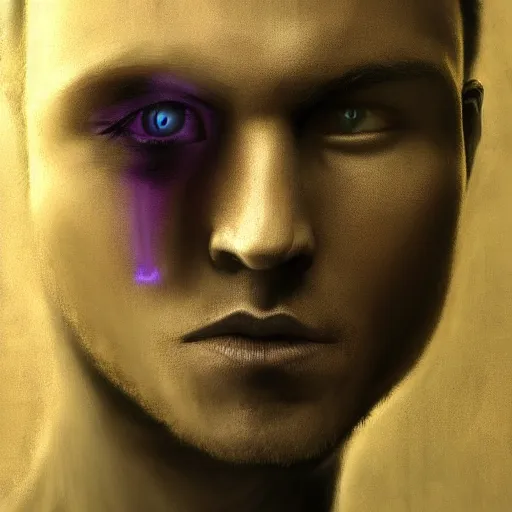 Image similar to a shadow in human form with deep purple eyes, a man completely dark, dark shadow, no color, with black magic powers, ultra realistic, 8 k, organic painting, matte painting, bold shapes, hard edges, street art, trending on artstation, by huang guangjian, gil elvgren, ruan jia, randy vargas, greg rutkowski