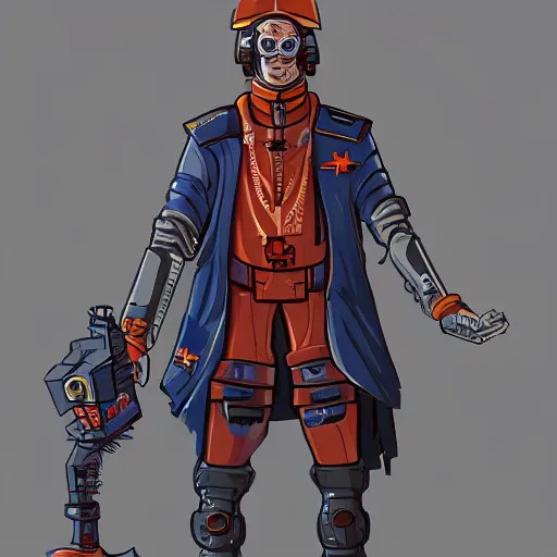 Prompt: cyberpunk william of orange as the leader of a futuristic communist society, cybernetics, sharp lines, digital, artstation, colored in