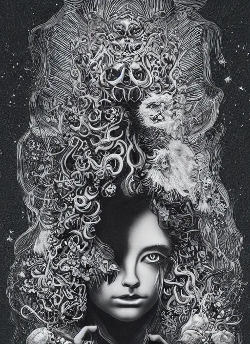 Image similar to Scandinavian goddess painting by Dan Hillier, trending on artstation, artstationHD, artstationHQ, 4k, 8k