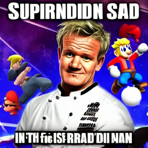 Prompt: Gordon Ramsey in super smash bros