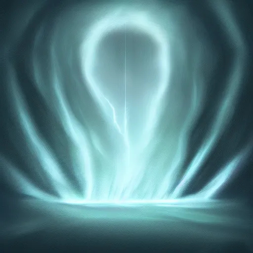 Image similar to Light consumes the darkness, digital art