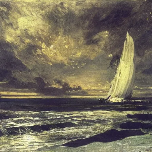 Image similar to art by peder balke, walter crane