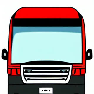 Image similar to very very very stylized minimal vector graphic of a thor chateau motorhome, mountains, highway and sunset!!, white background, dramatic, professional minimal simplified graphic design cartoon, 3 colors!!