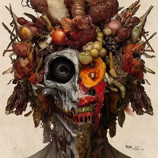 Image similar to masterpiece by arcimboldo, greg rutkowski