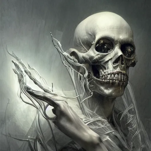 Image similar to death himself, physically accurate, moody dynamic lighting, very very intricate, very very elegant, highly detailed, digital painting, artstation, HR GIGER, Hieronymus Bosch, Francis Bacon, concept art, smooth, very beautiful, sharp focus, illustration, art by artgerm and greg rutkowski and alphonse mucha