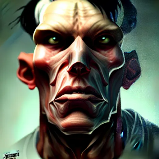 Prompt: a portrait of jerma985 by Greg Rutkowski, digital art, horror, trending on artstation, anime arts, featured on Pixiv, HD, 8K, highly detailed, good lighting, beautiful, epic, masterpiece