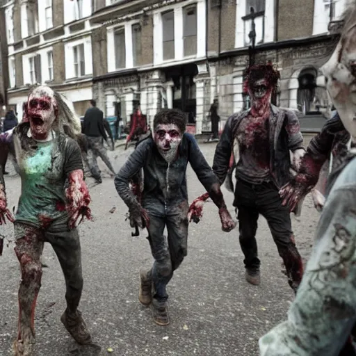 Image similar to a zombie apocalypse in london