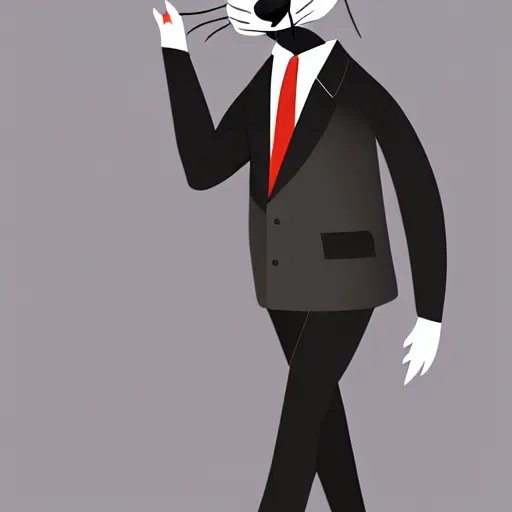 Prompt: stylized digital art expressive furry art painting by blotch and rukis of an anthro otter full body wearing suit and tie walking to his job
