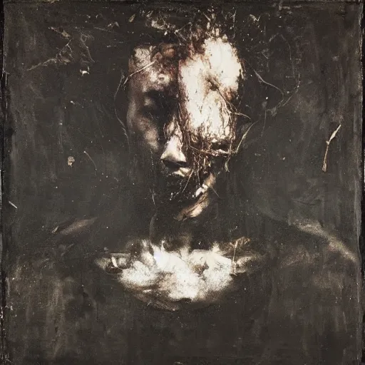 Image similar to monogamy destroying the entire world, by nicola samori, oil on canvas