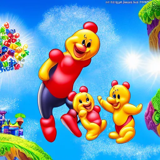 Prompt: photorealistic disney's adventures of the gummi bears, award winning photo, 4 k