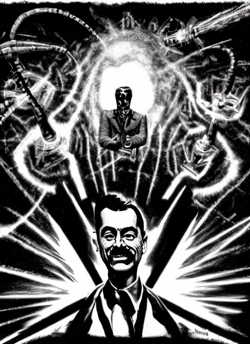 Image similar to subgenius, x - day, aliens, weird stuff, occult stuff, hyperreaism, dramatic lighting