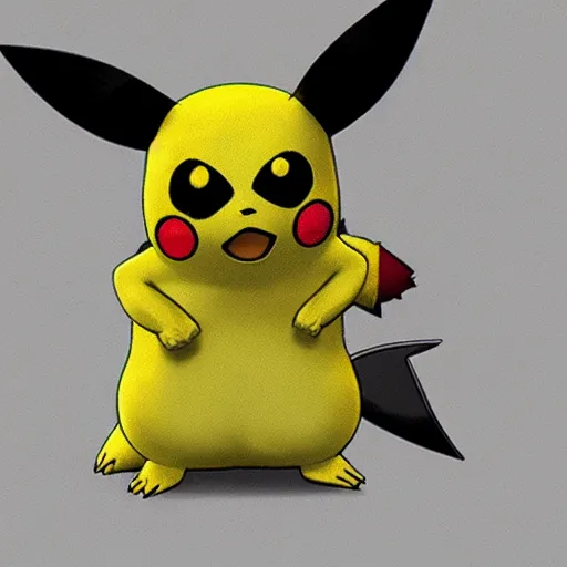 Prompt: an angry pikachu, realistic