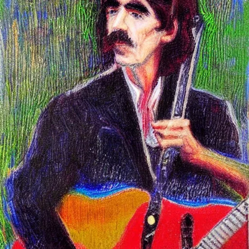 Image similar to impressionist era portrait of george harrison