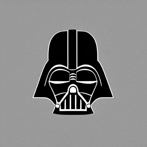 Prompt: darth vader head, icon, minimalistic, vector art