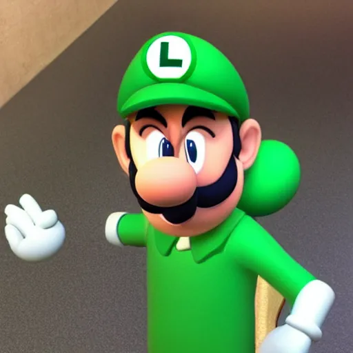 Image similar to luigi as a real person