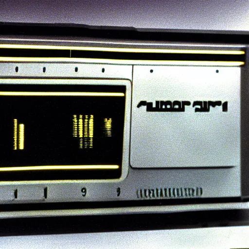 Image similar to computer display from the movie alien 1 9 7 9, close - up of computer screen only