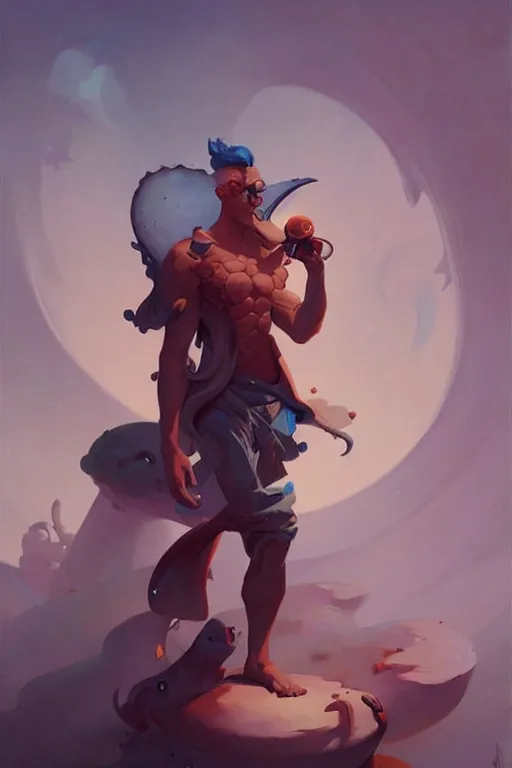 Image similar to male character design, painting by peter mohrbacher, jean giraud