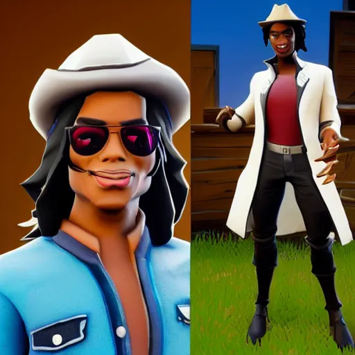 Prompt: michael jackson in fortnite