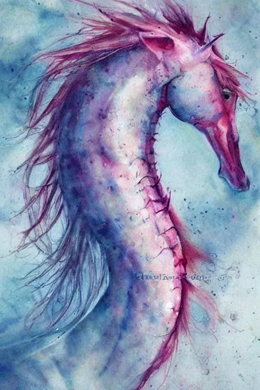 Image similar to seahorse, agnes cecile, beautiful, soft, smooth cfg = 3