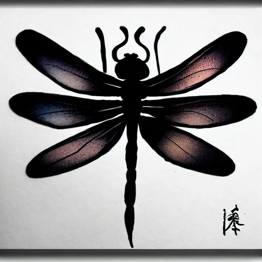 Image similar to zen dragonfly ink