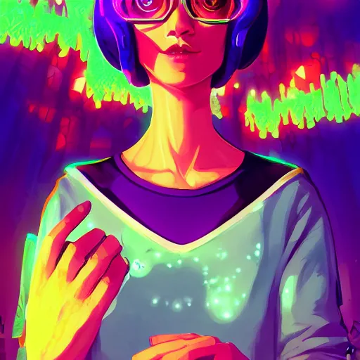 Image similar to skill magic geek inside matrix deepdream radiating a glowing aura stuff loot legends stylized digital illustration video game icon artstation lois van baarle, ilya kuvshinov, rossdraws,