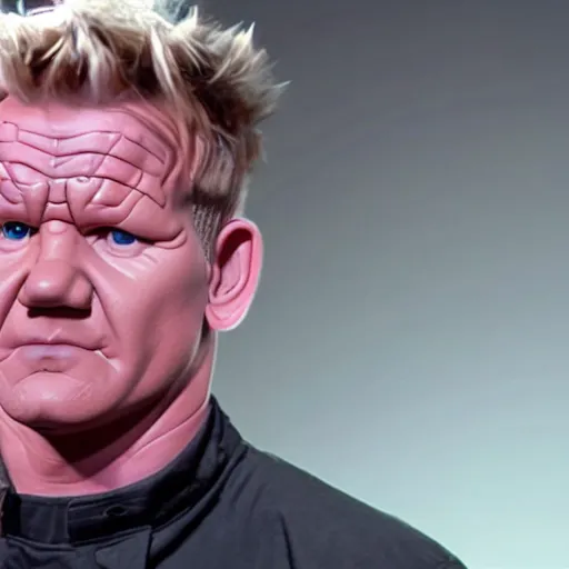 Image similar to A still of Gordon Ramsay as The Terminator, george orwell