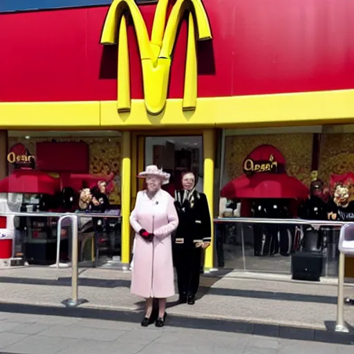 Image similar to queen elizabeth at mcdonalds