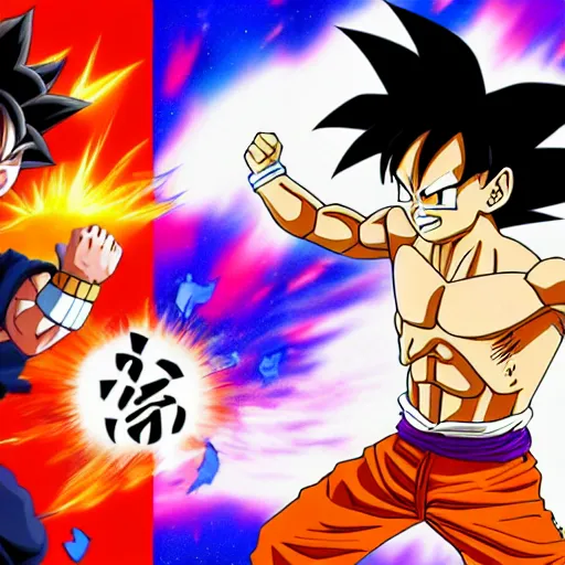 Image similar to goku vs luffy