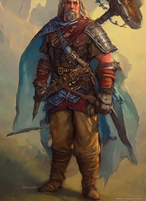 Prompt: cannoneer, dndbeyond, bright, colourful, realistic, dnd character portrait, full body, pathfinder, pinterest, art by ralph horsley, dnd, rpg, lotr game design fanart by concept art, behance hd, artstation, deviantart, hdr render in unreal engine 5