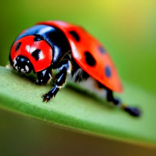 Image similar to a ladybug - cat - hybrid, animal photography