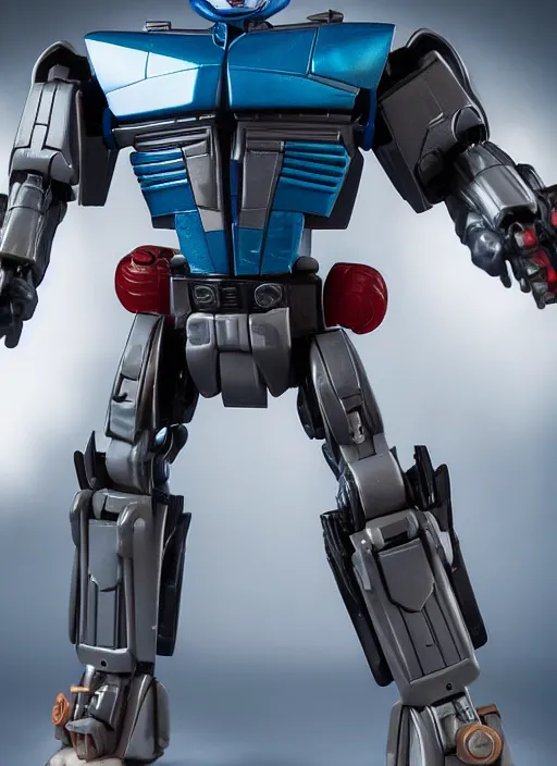 Prompt: Transformers Autobot Dana Scully action figure from Transformers: Robots in Disguise (2015), symmetrical details, by Hasbro, Takaratomy, tfwiki.net photography, product photography, official media