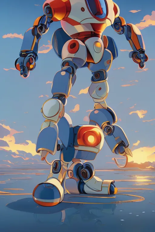 Image similar to metabots medabots medarotto medarot robot minimalist comics, behance hd by jesper ejsing, by rhads, makoto shinkai and lois van baarle, ilya kuvshinov, rossdraws global illumination ray tracing hdr radiating a glowing aura