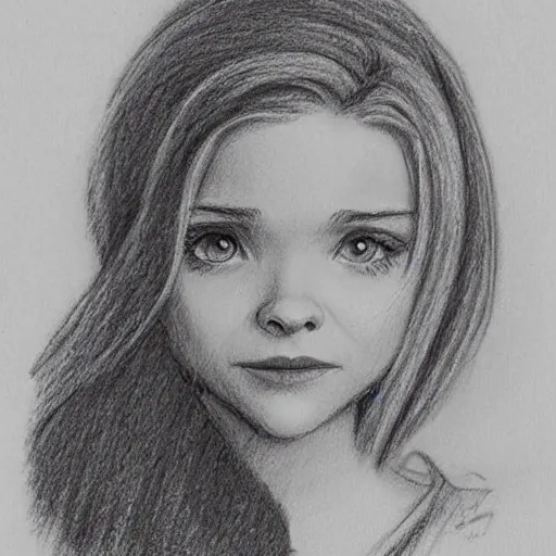 Image similar to milt kahl pencil sketch of chloe grace moretz as snow white