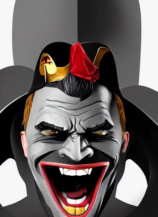 Prompt: character portrait of Steve-O laughing playing Batman, digital art, trending on artstation, 4k