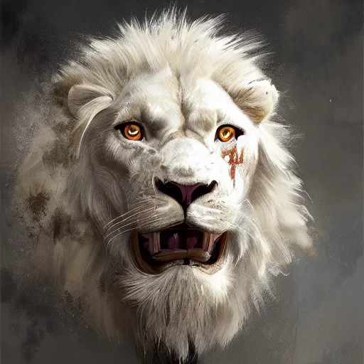 Image similar to a beautiful award winning commission of an anthro albino lion dressed in knight armour,digital art,art by greg rutkowski,character design by charles bowater,ross tran,photorealistic,highly detailed,detailed face,4k,dramatic,deviantart,artstation