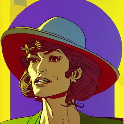 Image similar to cindy crawford retro minimalist portrait moebius starwatcher comic by jean giraud, 8 k