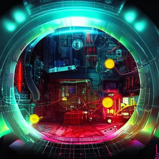 Image similar to A mini fusion reactor, cyberpunk style, vivid colors, dramatic lighting, top post of all time on /r/ImaginaryTechnology subreddit