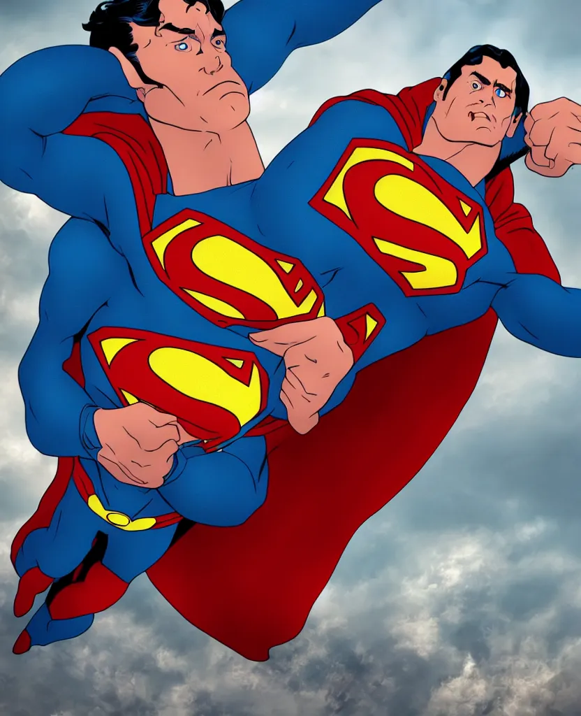 Prompt: photo of an ugly superman, realistic, 8 k