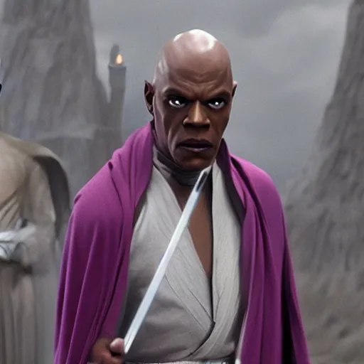 Image similar to lord voldemort as mace windu